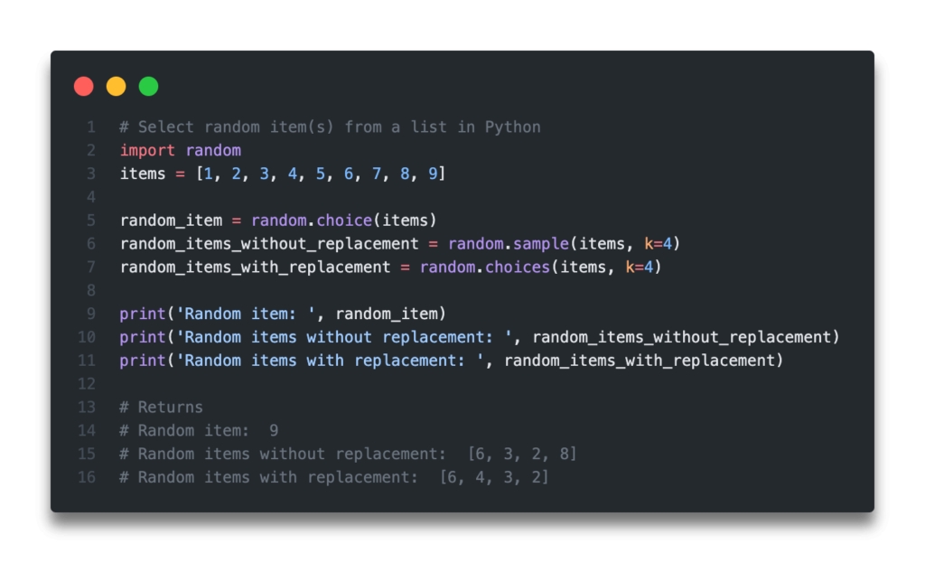 Quick Answer - Python Select Random Item from List